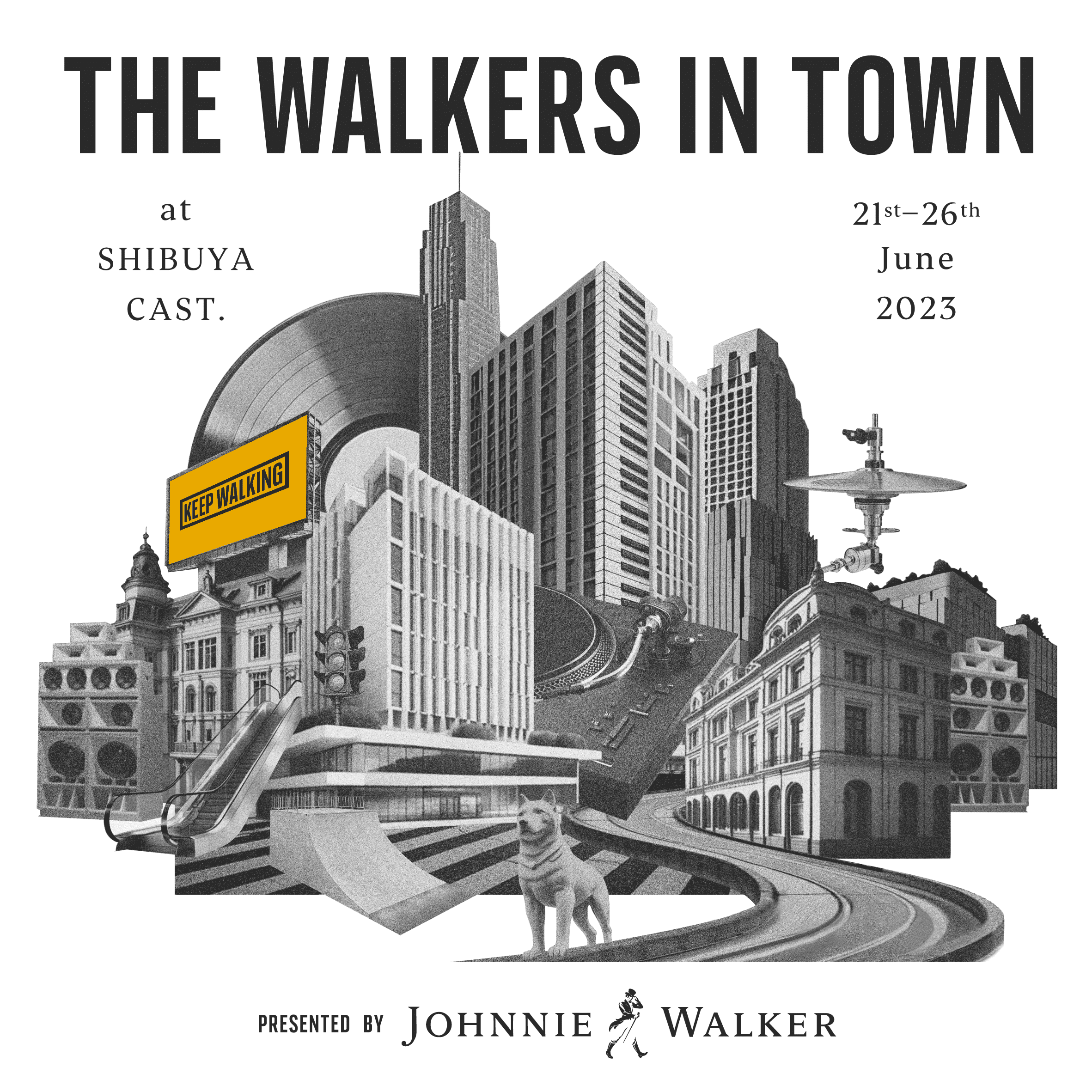 THE WALKERS IN TOWN at SHIBUYA CAST. 21th-26th JUNE 2023 presented by JOHNNIE WALKER